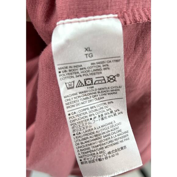 Banana Republic Factory Double Knit‎ XLarge Velvet Rose Hoodie - Picture 10 of 10